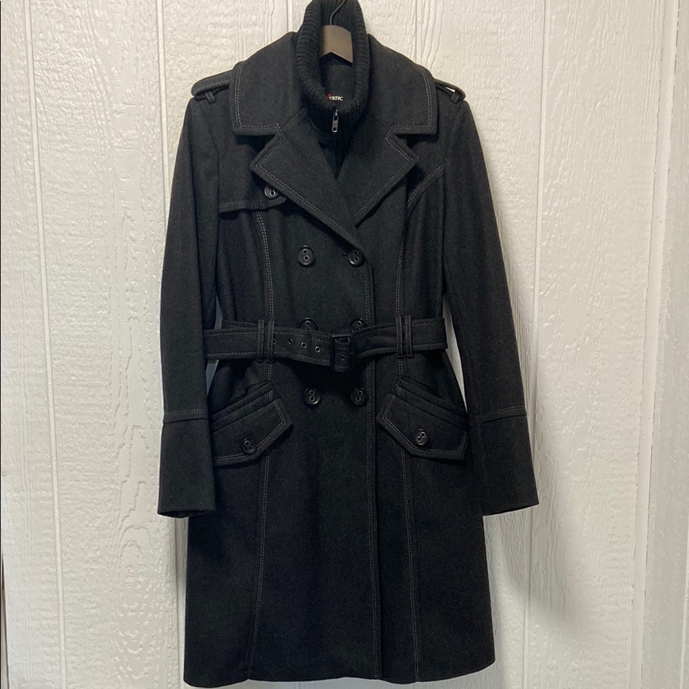 Black Double-Breasted Trench Coat